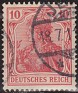 Germany 1902 Characters 10 Pfeenig Red Scott 68